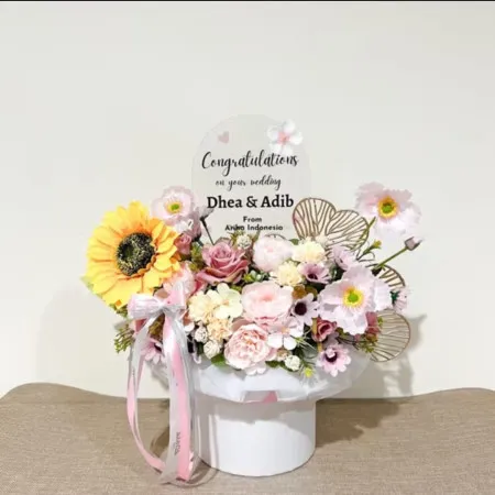 Bloom Box Akrilik Ucapan Wedding Rancasari